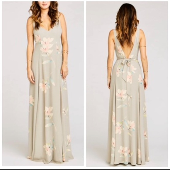 SMYM Jenn Gray Floral Maxi Dress Size M - Picture 1 of 8